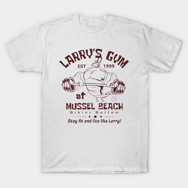 Larry's Gym At Mussel Beach T-Shirt by positive_negativeart